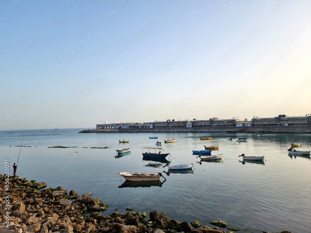 Fototapeta premium Alexandria Sea with boats