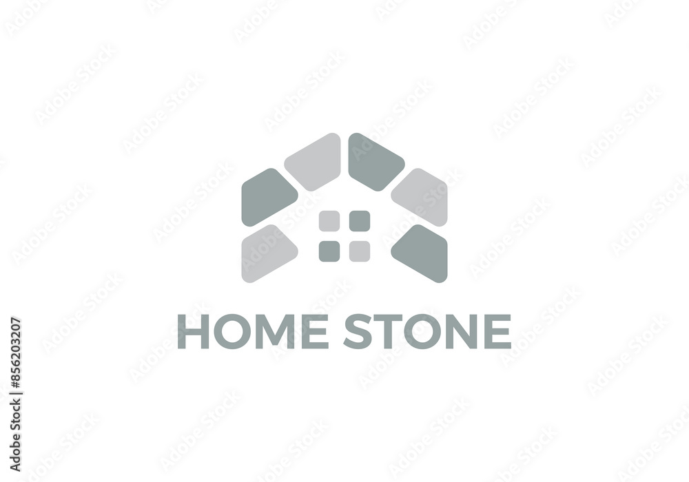 Fototapeta premium creative home stone logo vector design