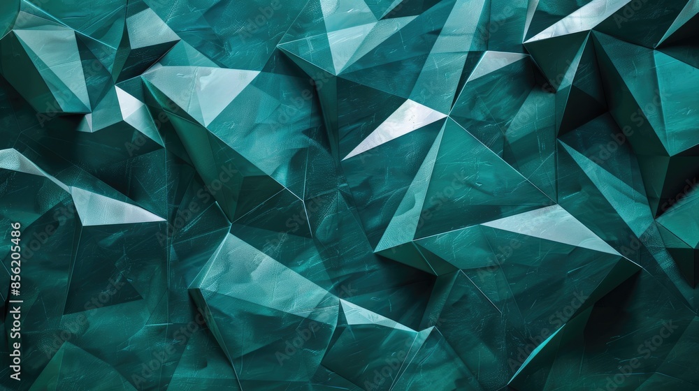 A banner featuring a dark teal color palette with sharp geometric patterns, offering a contemporary look A banner featuring a dark teal color palette with sharp geometric patterns, offering a contemporary look
