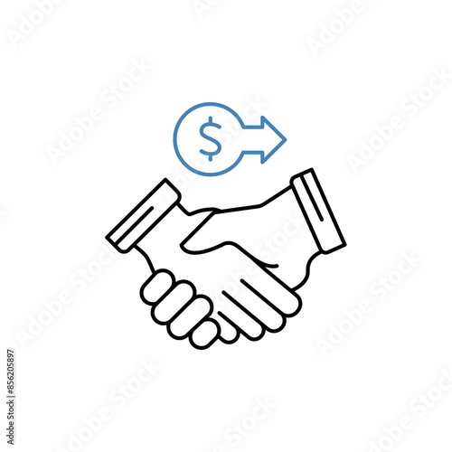 acquire concept line icon. Simple element illustration. acquire concept outline symbol design.