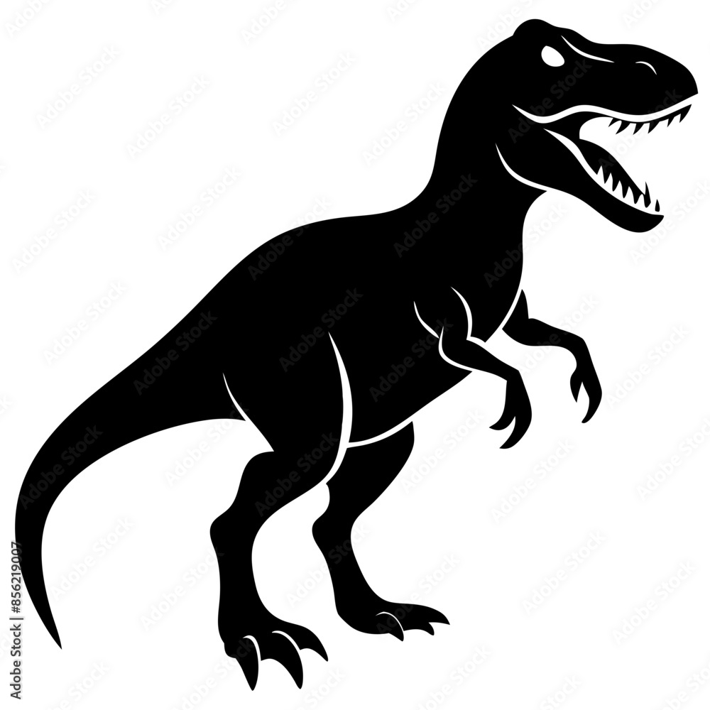 Tyrannosaurus dinosaur silhouette vector illustration
Tyrannosaurus dinosaur silhouette vector illustration