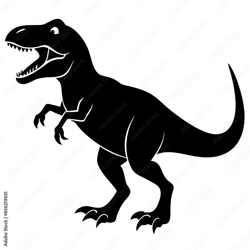 Tyrannosaurus dinosaur silhouette vector illustration
Tyrannosaurus dinosaur silhouette vector illustration