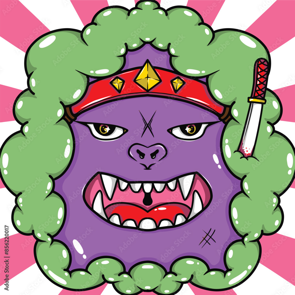Obraz premium funny cartoon monster
