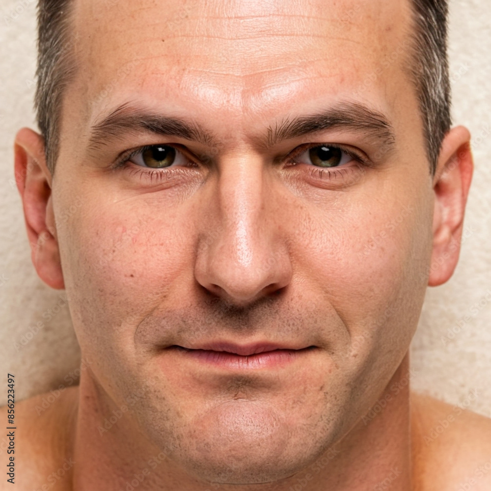 Obraz premium Mans face close-up portrait