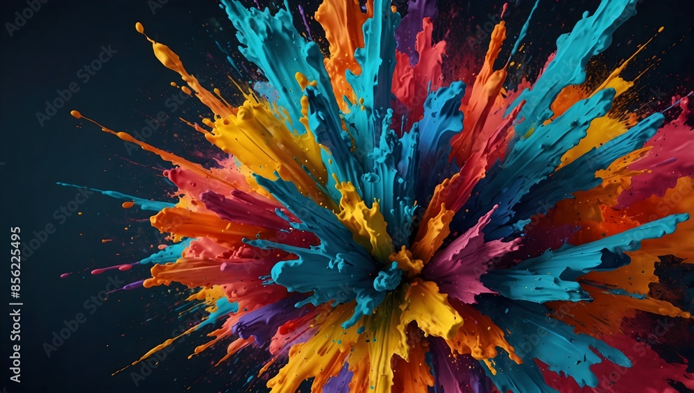 Obraz premium Vivid Imagination: Abstract Paint Art