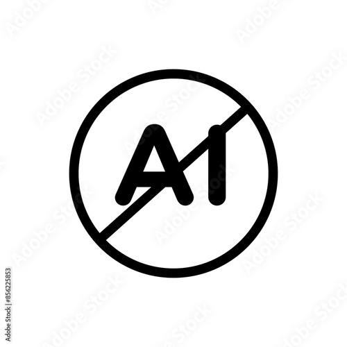 No AI Technology Icon Perfect for Privacy and Tech Themes