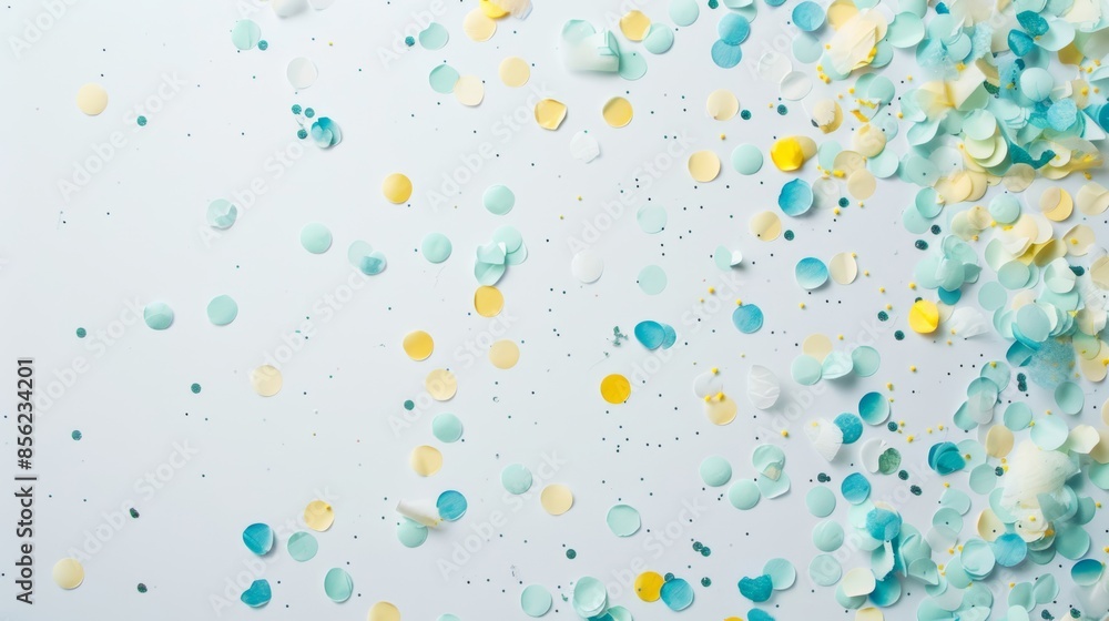 Celebratory Confetti on a White Background Generative AI Celebratory Confetti on a White Background Generative AI