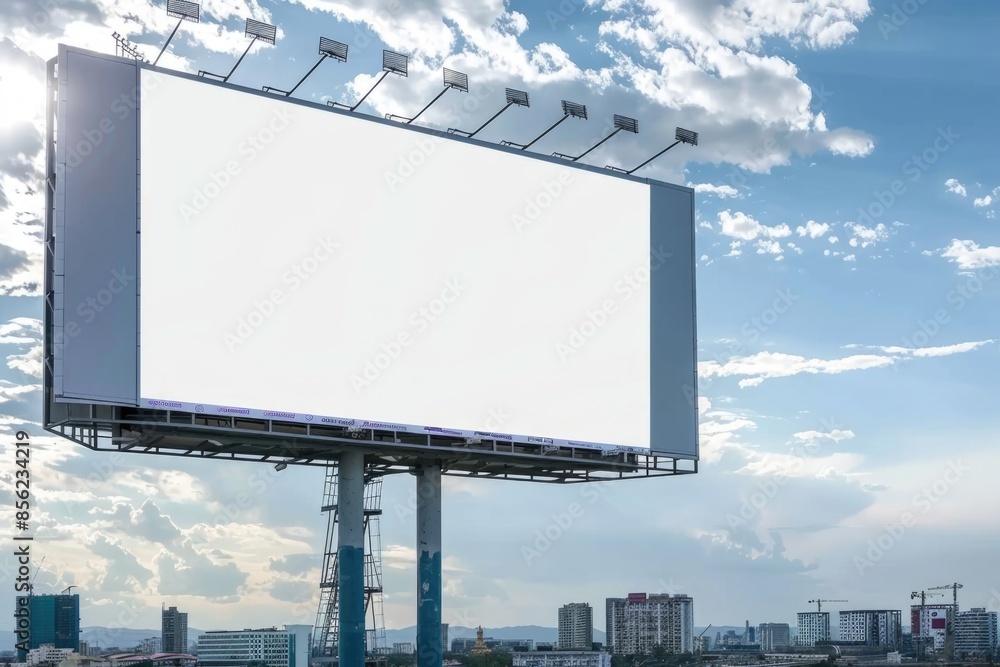 Blank outdoor advertising template with clipping path for customization. Blank outdoor advertising template with clipping path for customization.