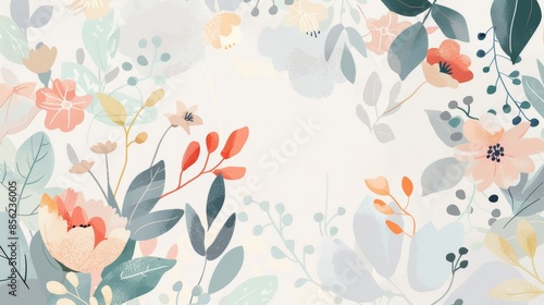 Vibrant Floral Composition for Spring Designs Generative AI