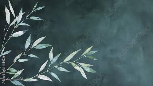 Watercolor Bamboo Illustration for Nature Lovers Generative AI