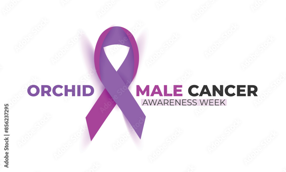 Orchid male cancer awareness week. background, banner, card, poster, template. Vector illustration. Orchid male cancer awareness week. background, banner, card, poster, template. Vector illustration.
