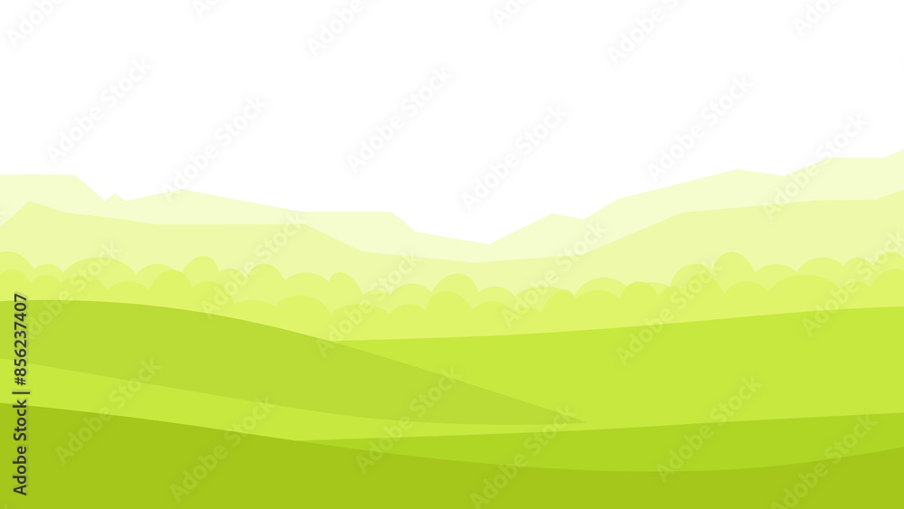 Green fields morning spring landscape Green fields morning spring landscape