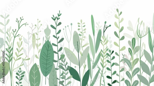 Vibrant Greenery for Kids' Illustrations Generative AI