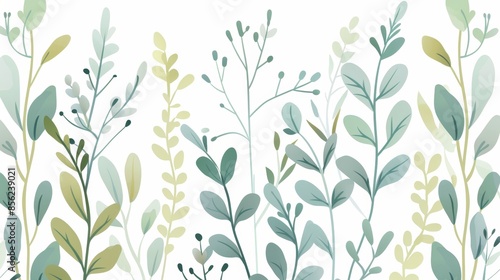 Vibrant Greenery for Kids' Illustrations Generative AI