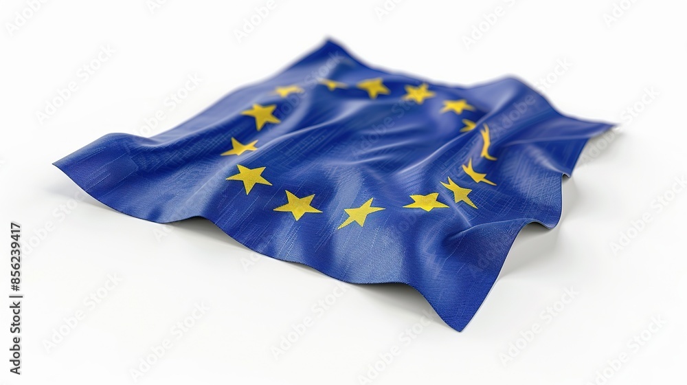 European Union flag on a white background, Ai Generated European Union flag on a white background, Ai Generated