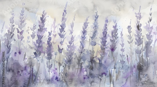 Watercolor Floral Pattern on Dark Background for Creative Projects Generative AI