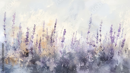 Watercolor Floral Pattern on Dark Background for Creative Projects Generative AI