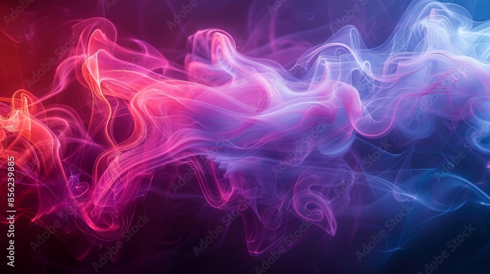 Fototapeta premium Artistic background with dynamic neon smoke patterns