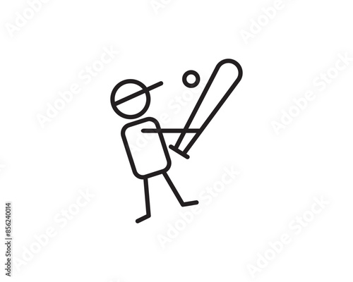 Baseball player icon vector symbol design illustration