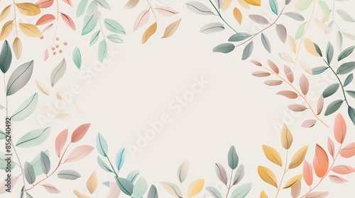 Whimsical Scandinavian Doodle Art on White Background Generative AI