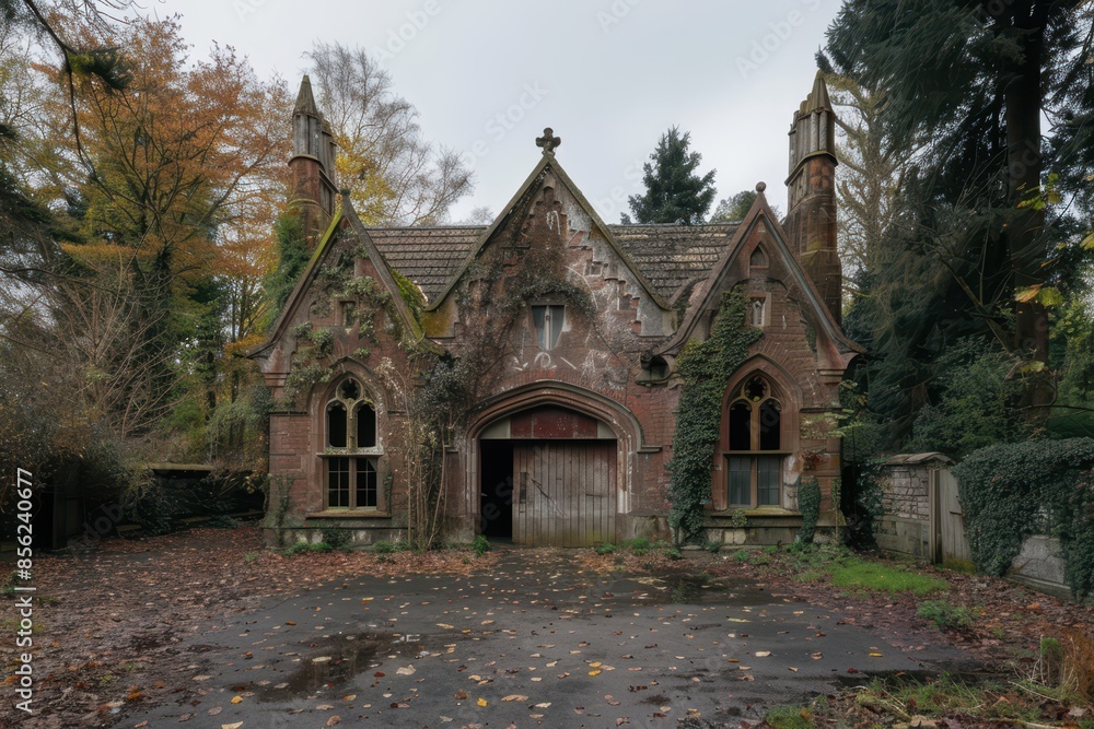 a blurry image of a house in the woods a blurry image of a house in the woods