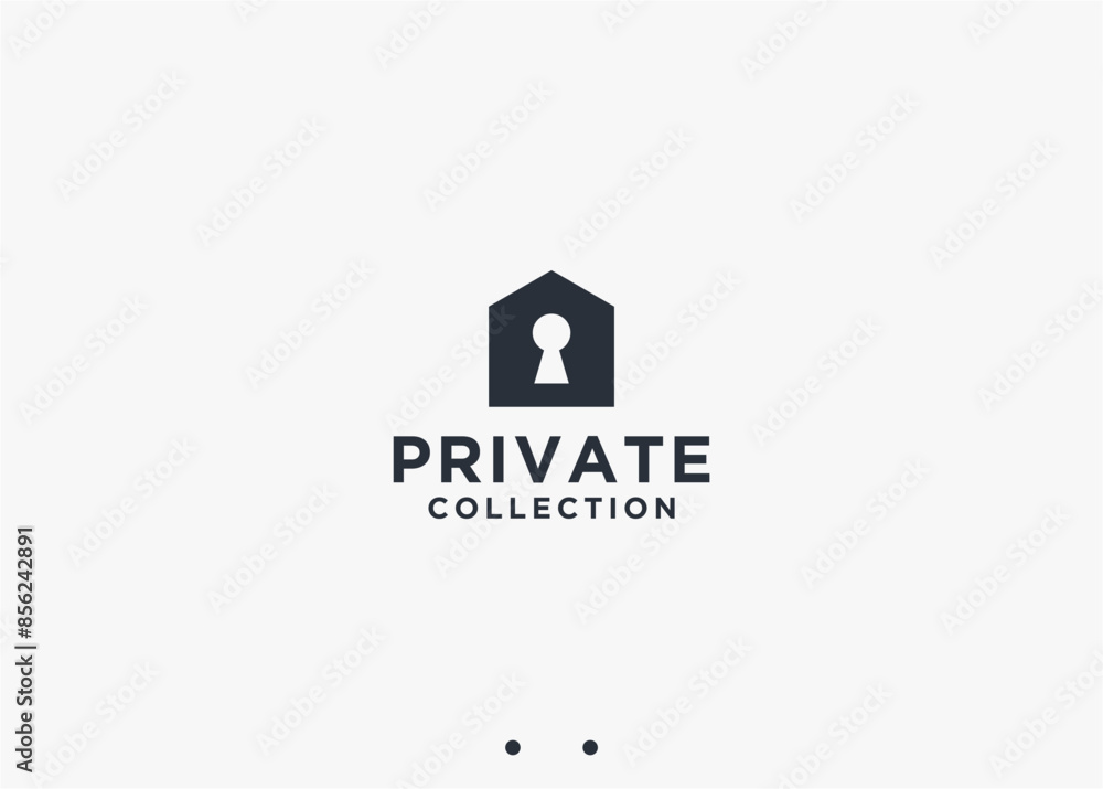 house with keyhole logo design vector silhouette illustration house with keyhole logo design vector silhouette illustration