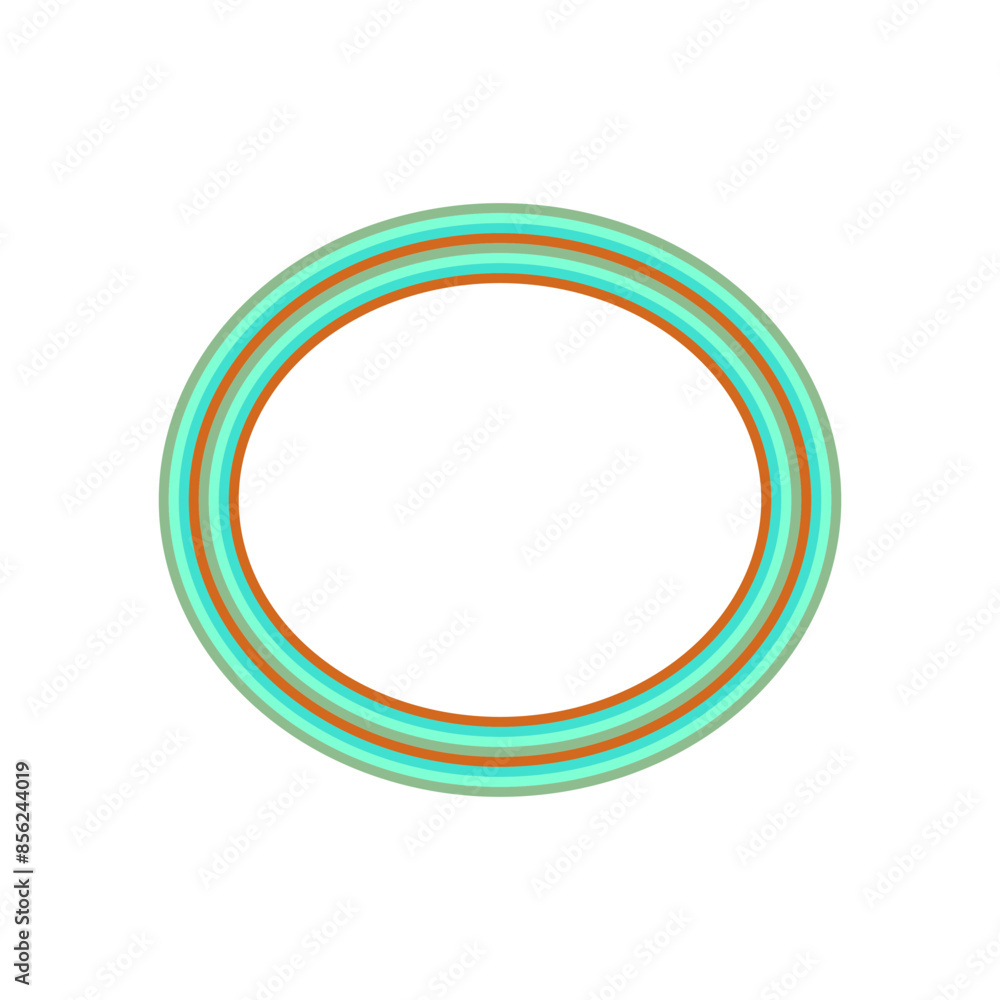 A retro striped ellipse shape border design element. A retro striped ellipse shape border design element.