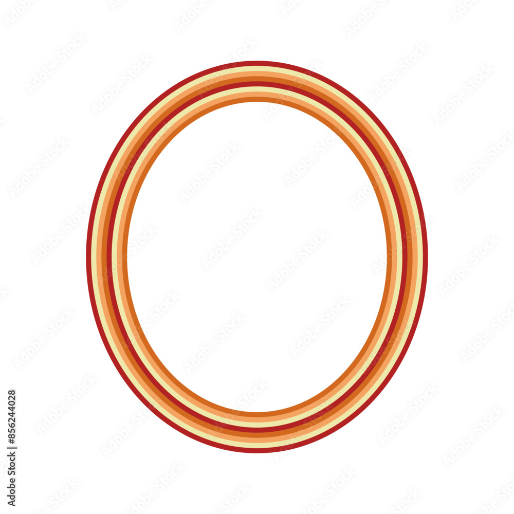 A retro striped ellipse shape border design element. A retro striped ellipse shape border design element.