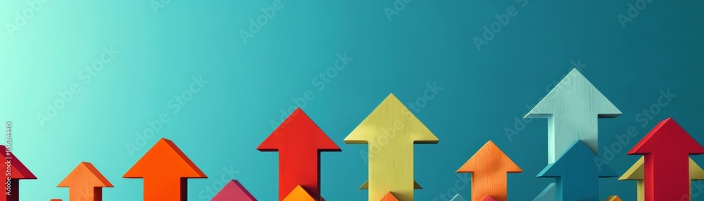 Abstract arrows depicting growth and success Abstract arrows depicting growth and success