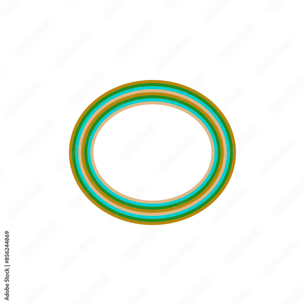 A retro striped ellipse shape border design element. A retro striped ellipse shape border design element.