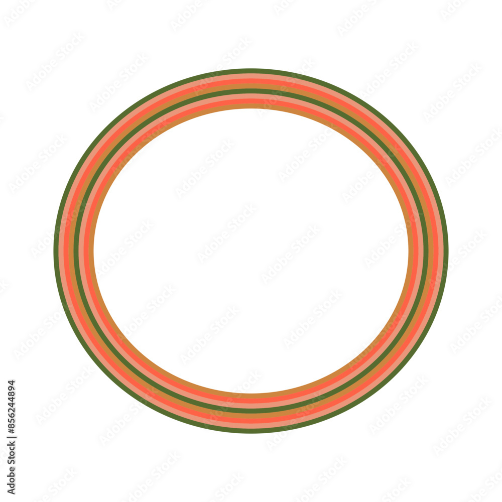 A retro striped ellipse shape border design element. A retro striped ellipse shape border design element.