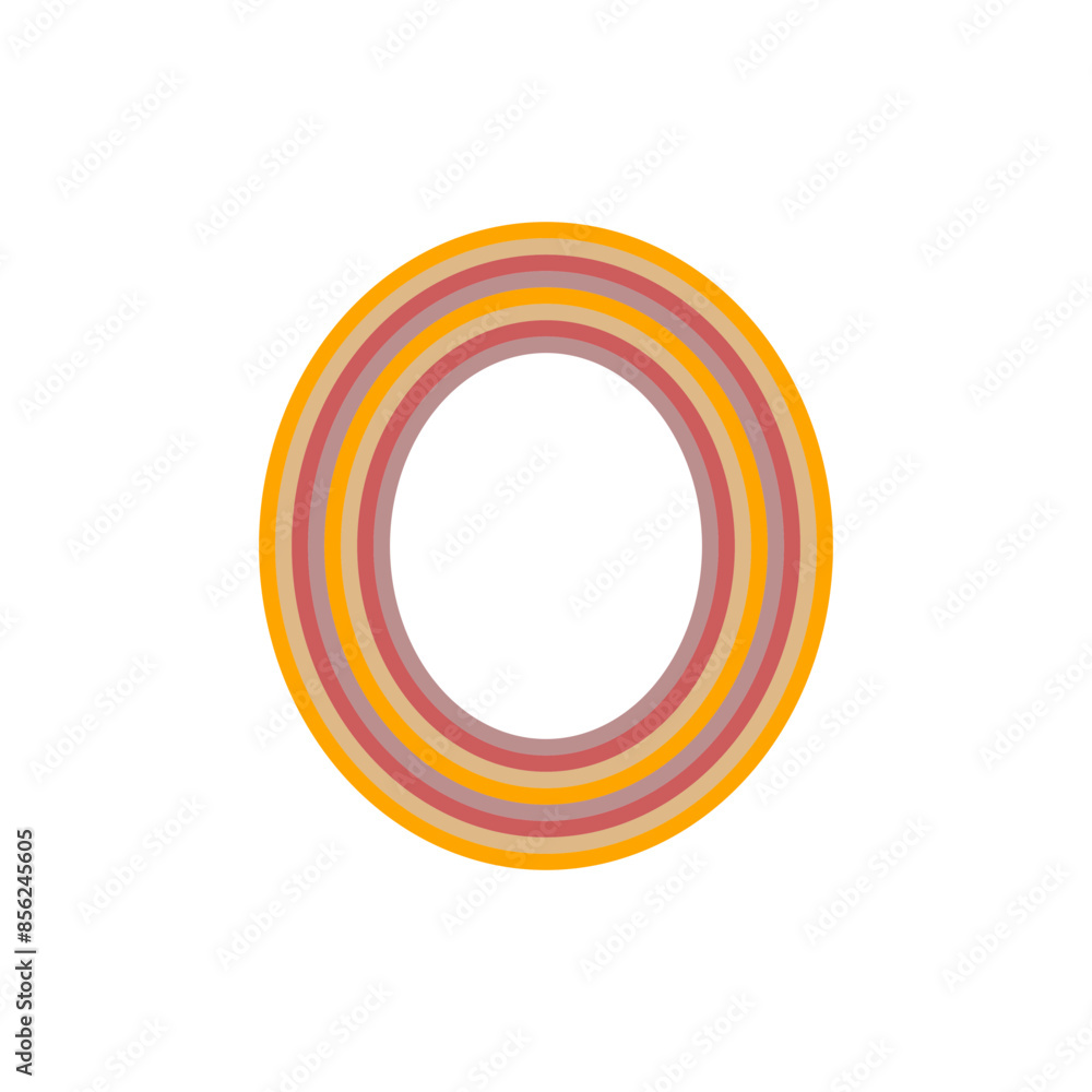 A retro striped ellipse shape border design element. A retro striped ellipse shape border design element.