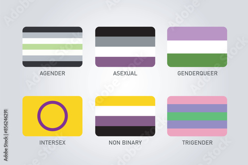 Lgbt pride month flags collection