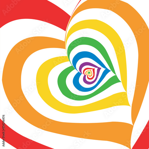 LGBTQ Pride hearts background