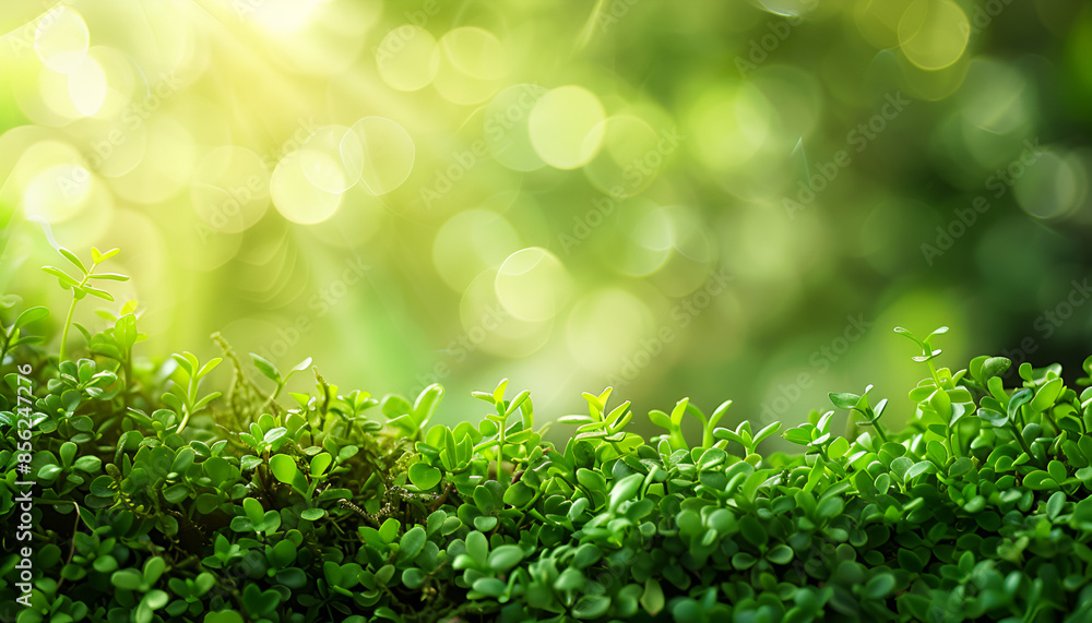 green leaves and grass over bokeh blur nature background green leaves and grass over bokeh blur nature background