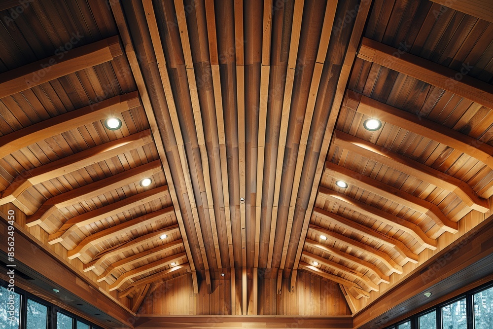 Naklejka premium wood ceiling 