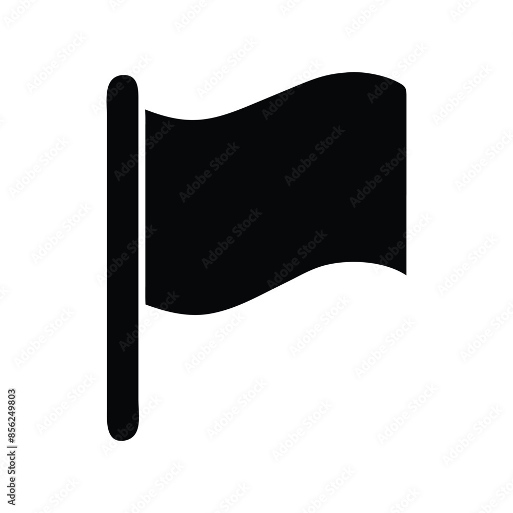 Simple Black Flag Icon - Minimalist Vector Design for Web and Print Simple Black Flag Icon - Minimalist Vector Design for Web and Print