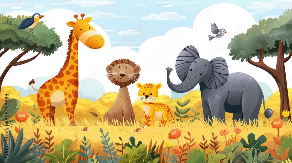 Obraz premium Illustration african animals