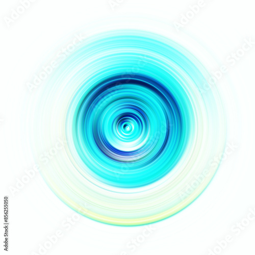 Colorful radial motion effect. Abstract rounded background. Color curves and sphere.