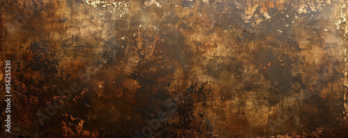 Metallic background featuring a weathered bronze texture, with rich, dark patina and natural aging details, evoking a sense of history and craftsmanship. photo