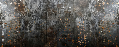 Wallpaper Mural Metallic background featuring a weathered tin surface, with subtle, aged patina and texture variations, evoking a vintage, rustic charm, ideal for retro or industrial themes. Torontodigital.ca