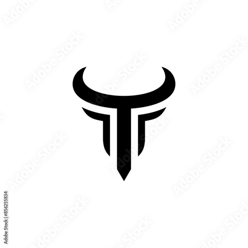 Victor's horned T logo is simple and modern