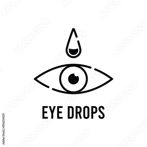 eye drops icon illustration