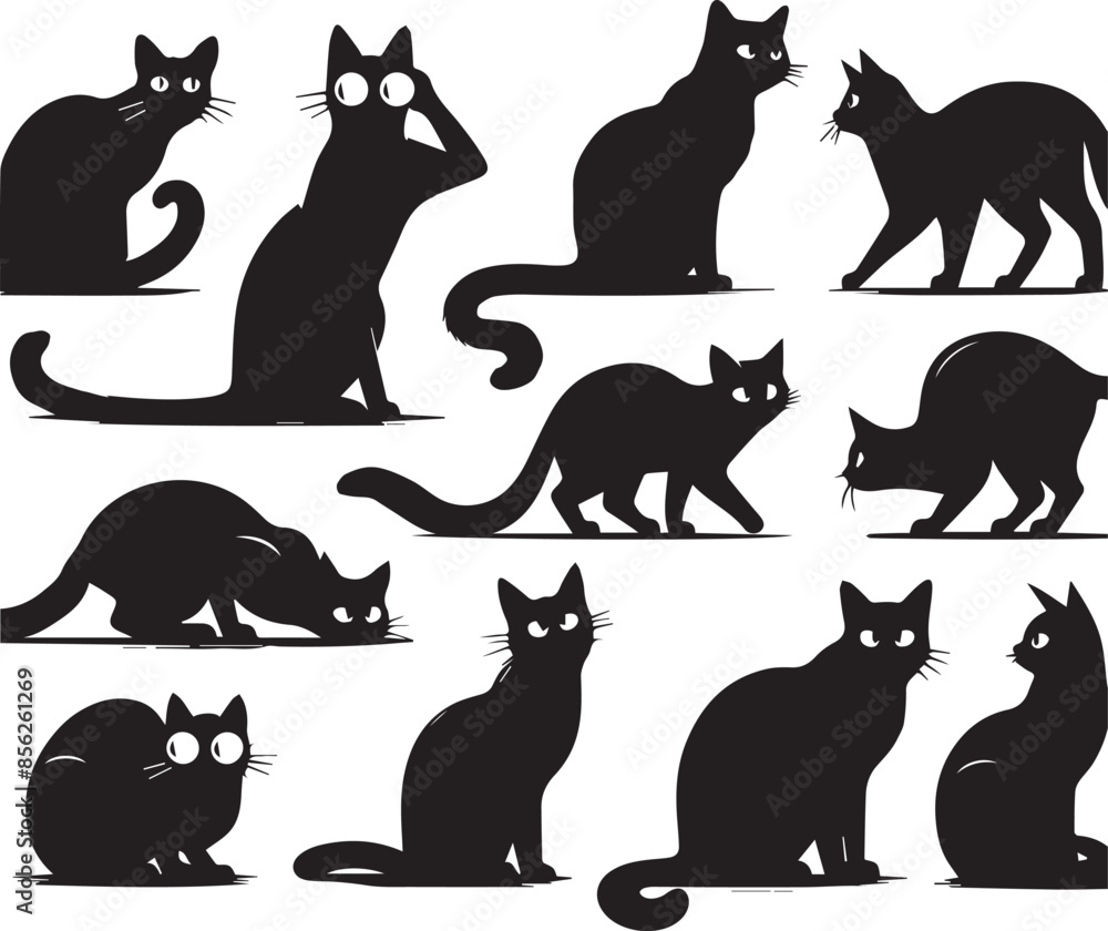 Collection of Black Cat Faces Peeking from Corners: Playful and Spying Pets - Tattoo Designs Collection of Black Cat Faces Peeking from Corners: Playful and Spying Pets - Tattoo Designs