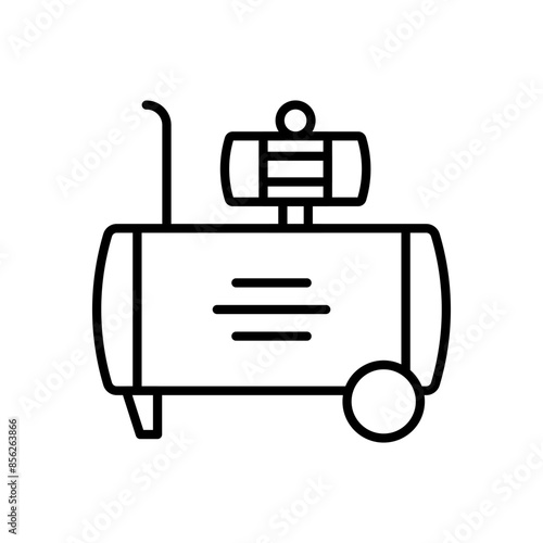 Air Compressor Icon Ideal for Industrial and Mechanical Designs