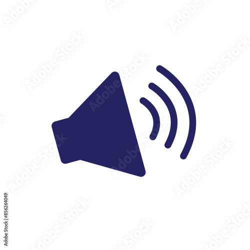Speaker icon vector. volume icon vector. loudspeaker icon vector. Blue loudspeaker public sign isolated on white background. Vector illustration. Eps file 102.