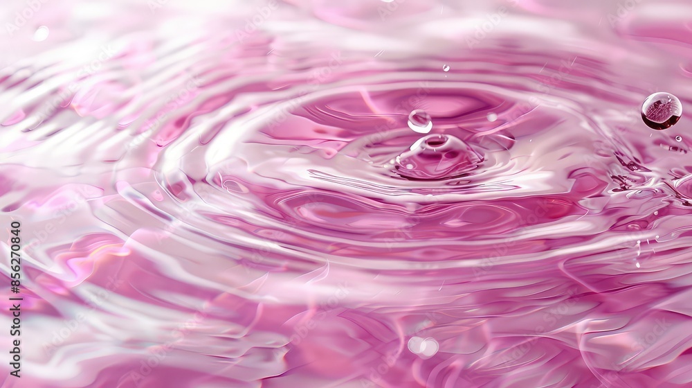 Serene Pink Water Surface with Delicate Ripple Effect - Tranquil Abstract Background Serene Pink Water Surface with Delicate Ripple Effect - Tranquil Abstract Background