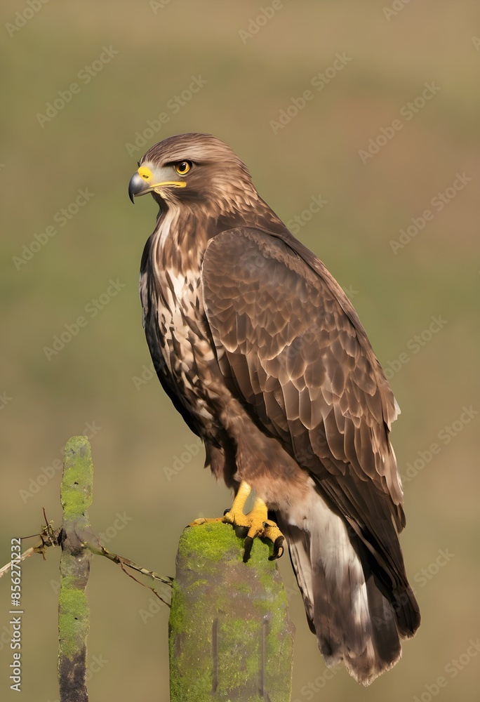 A close up of a Common Buzzard