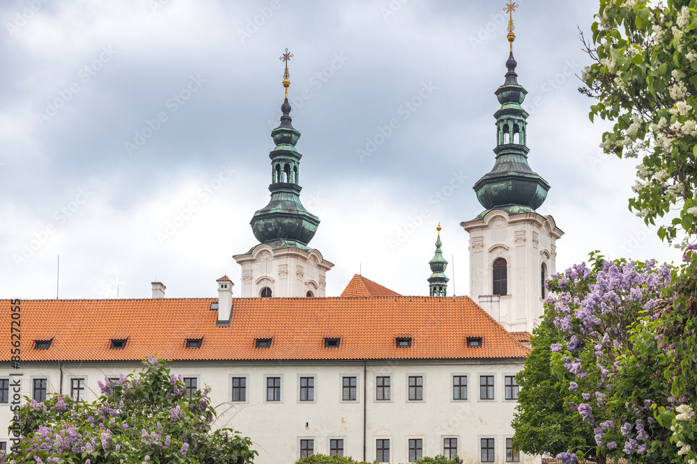 View of Strahov Monastery in Prague, Czech Republic, Europe. View of Strahov Monastery in Prague, Czech Republic, Europe.