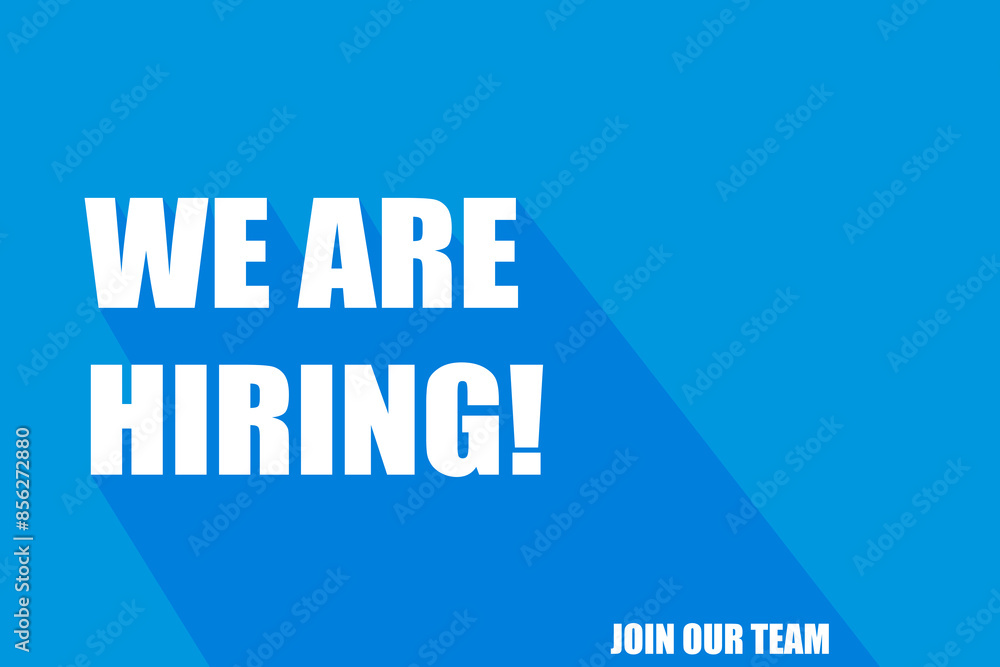 We are hiring blue vector banner. Announcement of a vacancy for an employee. Illustration of employee reception. Business recruiting concept. We are hiring blue vector banner. Announcement of a vacancy for an employee. Illustration of employee reception. Business recruiting concept.